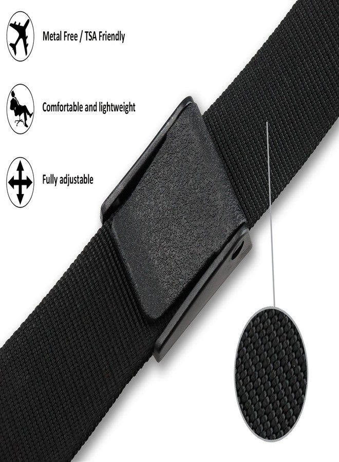 Thomas Bates Titan Durable Outdoor Nylon Web Belt Metal Free (Black) - Image 3